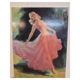 Vintage pinup print titled Stepping Out