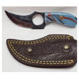 Handmade Wooden Handled Demascus Steel Knife