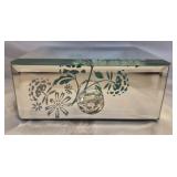 Vtg style mirrored glass jewelry box