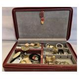 Travel jewelry box w earrings & more
