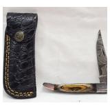 Handmade Wooden Handled Demascus Steel Knife