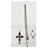 Lot of Sterling Silver Necklace & Pendants