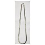 14k White Gold Flat Herringbone Necklace 24 in
