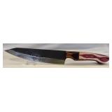 Hand made Damascus steel knife with custom wood