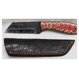 Handmade Wooden Handled Demascus Steel Knife