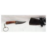 Miniature Handmade Demascus Steel Knife Keychain