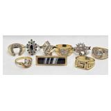Lot of Gold Plated or Electroplated Rings