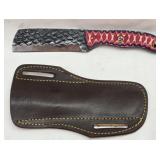 Handmade Wooden Handled Demascus Steel Knife