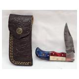 Handmade Wooden Handled Demascus Steel Knife