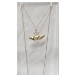 14k Yellow Gold Pendant & 10k Gold Chain