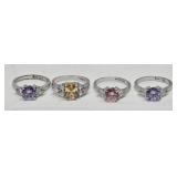 Lot of 4 Sterling Silver Rings 11.81 grams