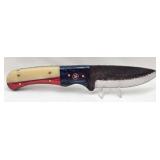Handmade Wooden Handled Demascus Steel Knife