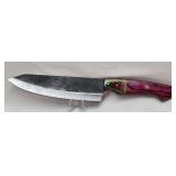 Handmade Wooden Handled Demascus Steel Knife