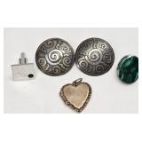 Sterling Silver Earrings Pendant Etc 25.51 grams