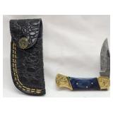 Handmade Wooden Handled Demascus Steel Knife