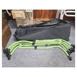 Green and black tent