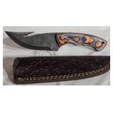 Hand made Damascus steel knife with custom wood
