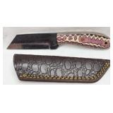 Handmade Wooden Handled Demascus Steel Knife