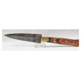 Handmade Wooden Handled Demascus Knife