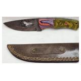 Handmade Wooden Handled Demascus Steel Knife