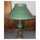 Vintage green metal lamp