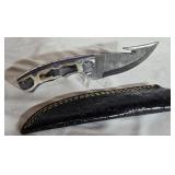 Hand made Damascus steel knife with custom wood