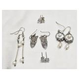 Lot of Misc Sterling Earrings 13.33 grams
