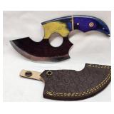 Handmade Wooden Handled Demascus Steel Knife