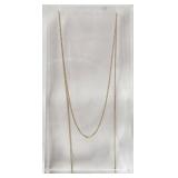 14k Yellow Gold Dainty Chain Necklace 1.63 grams