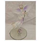 Glass Baron Lavender Angel with Dove Figurine