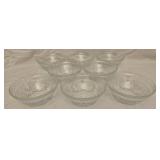 8 vintage cut-glass or crystal bowls