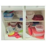 Cabinet of Misc Tupperware Plastic Containers