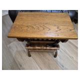 Vintage wooden magazine table