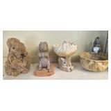 4 small decorative animal figurines