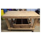 Wood work table