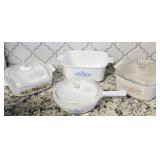 Lot of 4 Corning Ware Baking Dishes