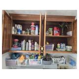 Cabinet Full of Misc Cleaners and More