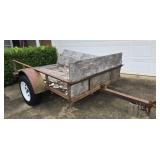 5ft by 8ft small trailer as is