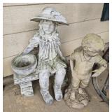 Lot of 2 plastic yard decor