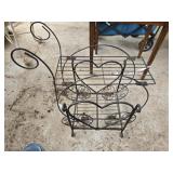 Lot of 2 metal yard decor