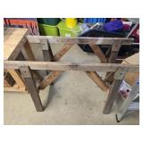 Pair of wood saw horses