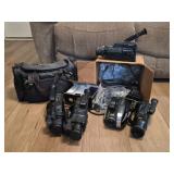 Estate lot of vtg camcorders and more