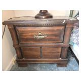 Vintage Wooden 2 Drawer Side Table