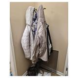 Coat rack with coats