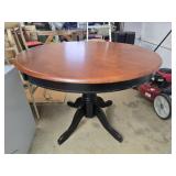 Black and brown wood table