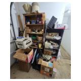 Huge garage lot of shelves boxes and more