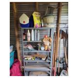Metal rack and contents