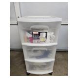 Plastic container full of misc