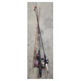 Estate lot of fishing poles