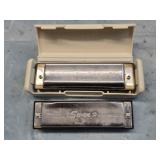 Lot of 2 vintage harmonicas